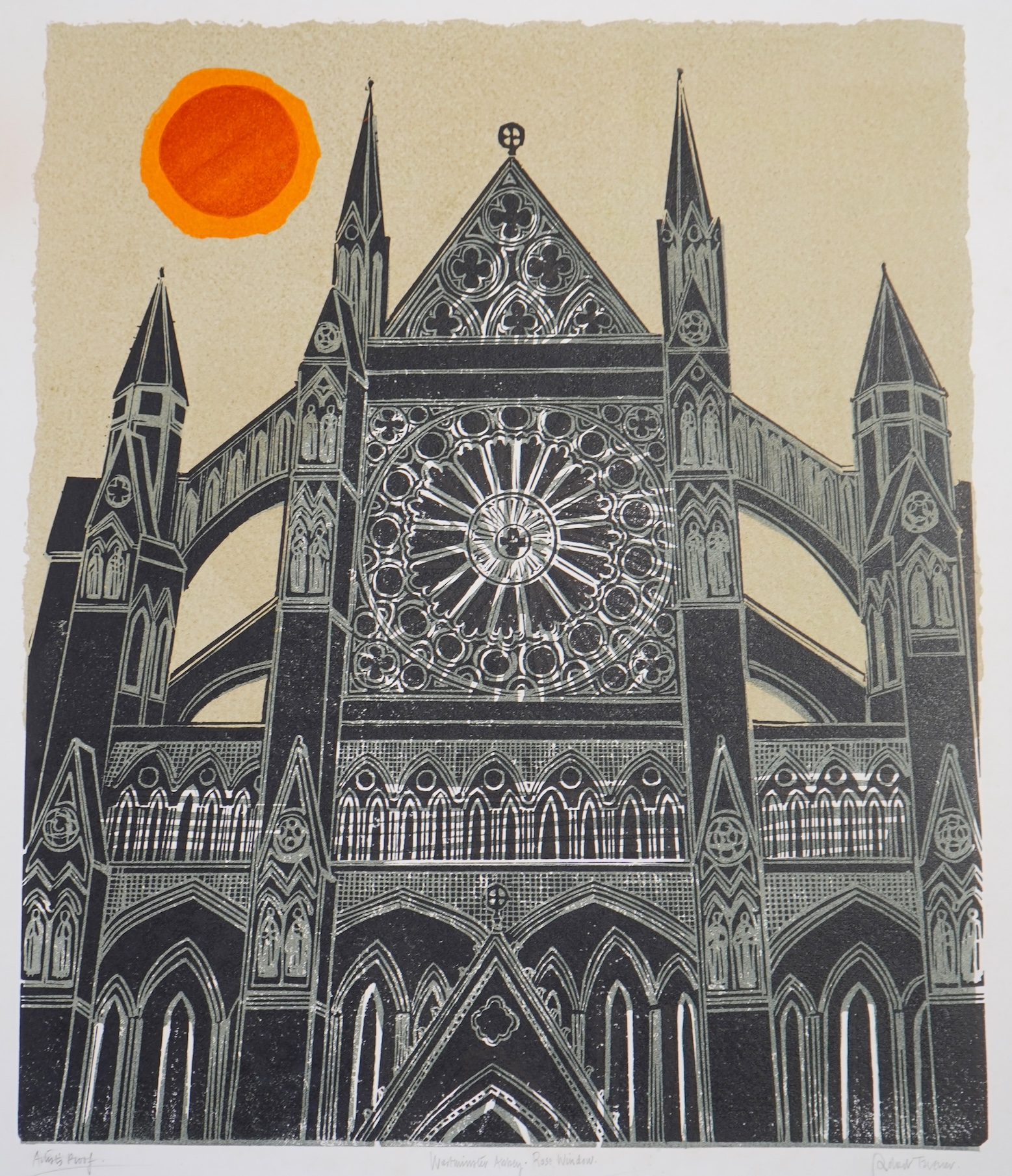 Robert Tavener RE, 1920-2004, 'Westminster Abbey, Rose Window'